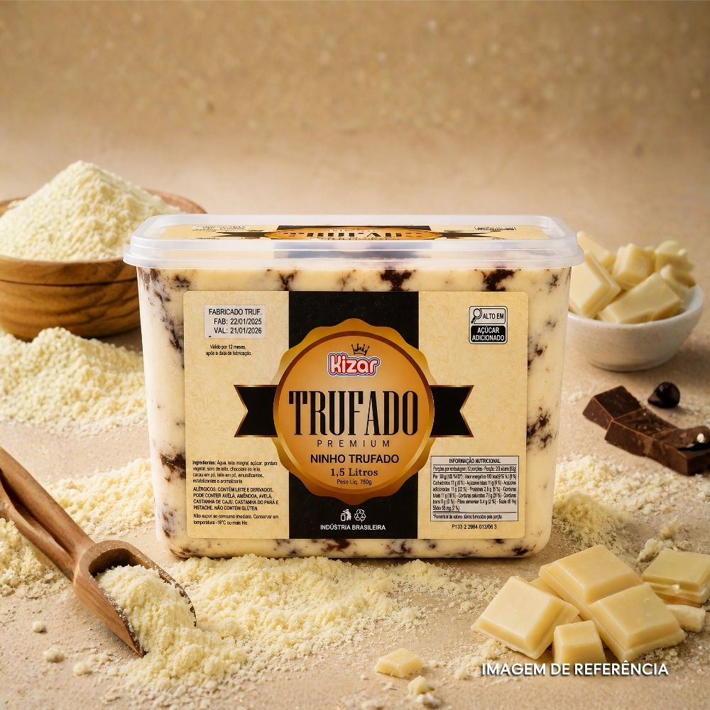 Sorvete Chocolate Branco Trufado